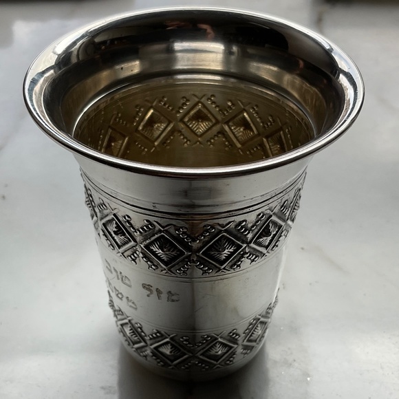 Antique Estate Sterling Silver Kiddish Cup - Picture 3 of 10